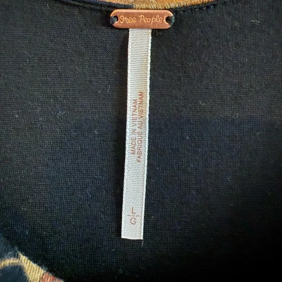 Free People Midnight Garden Floral Maxi Dress Bell Sleeve Boho Witchy L - Picture 6 of 6